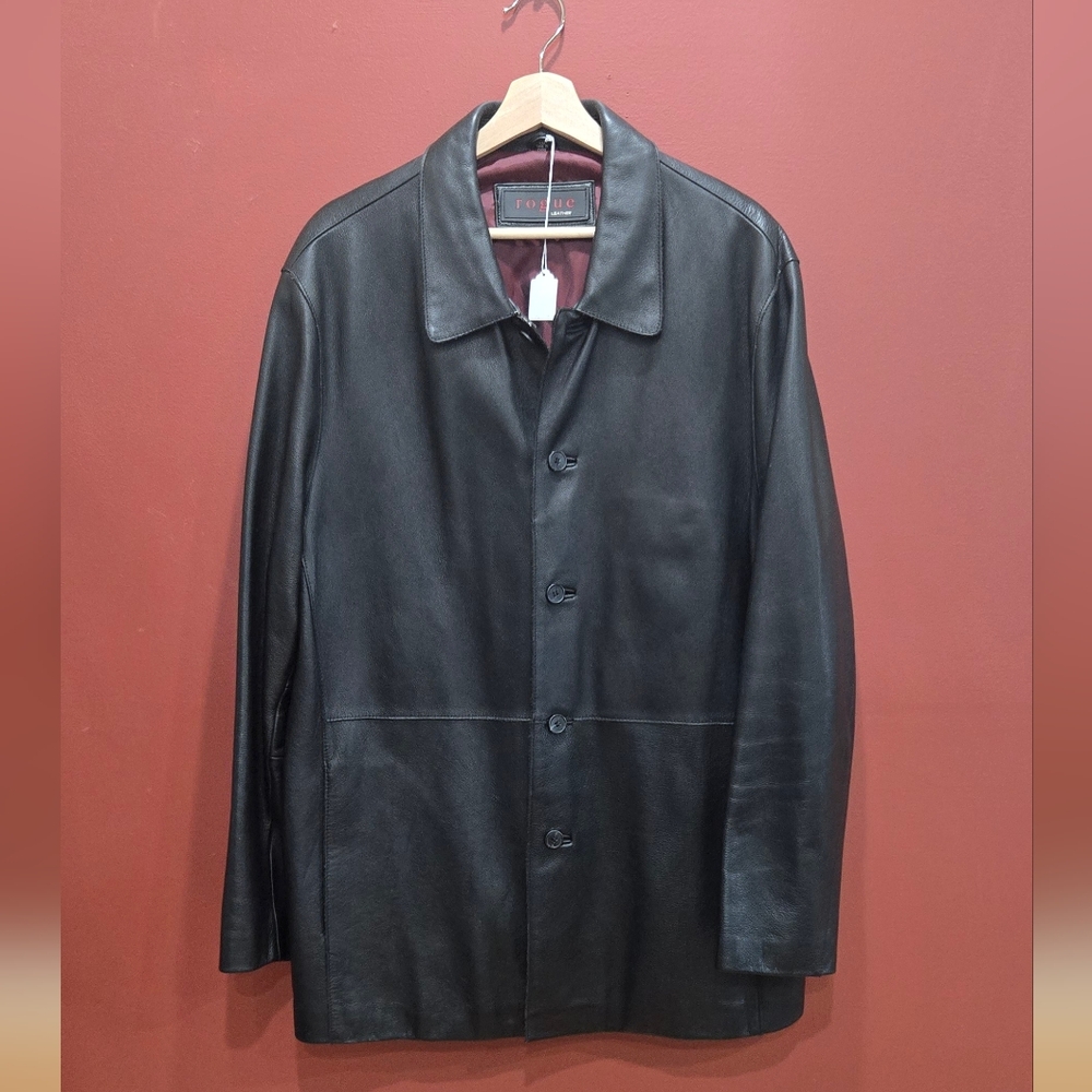 Leather leisure coat by Rogue